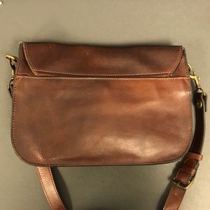 Patricia Nash Brown Faux Leather Saddle Bag